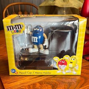 Vintage M&M pencil cup & Memo holder